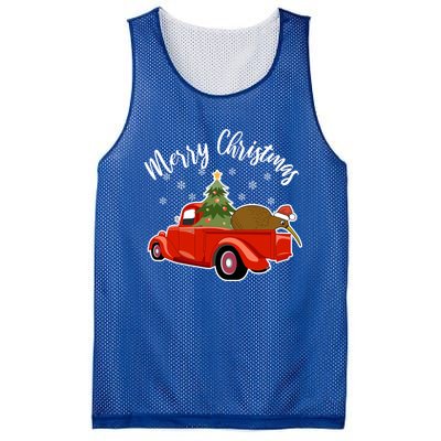 Funny Kiwi Bird Lover Xmas Santa Hat Red PickUp Truck Funny Gift Mesh Reversible Basketball Jersey Tank