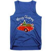 Funny Kiwi Bird Lover Xmas Santa Hat Red PickUp Truck Funny Gift Tank Top