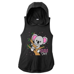 Funny Koala Bear Girl birthday Ladies PosiCharge Tri-Blend Wicking Draft Hoodie Tank