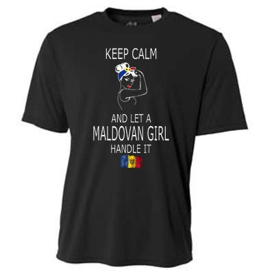 Funny Keep Calm And Let A Maldovan Girl Handle It Cooling Performance Crew T-Shirt