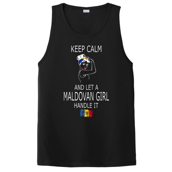 Funny Keep Calm And Let A Maldovan Girl Handle It PosiCharge Competitor Tank