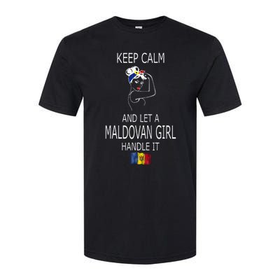 Funny Keep Calm And Let A Maldovan Girl Handle It Softstyle CVC T-Shirt