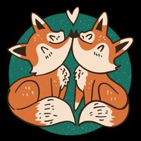 Foxes Kissing Cute Cooling Performance Crew T-Shirt