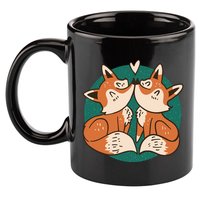 Foxes Kissing Cute 11oz C Handle Ceramic Mug