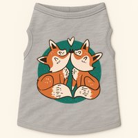 Foxes Kissing Cute Doggie Tank