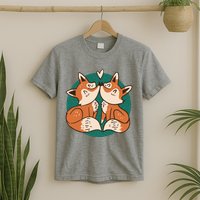 Foxes Kissing Cute T-Shirt