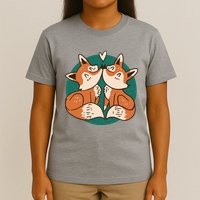 Foxes Kissing Cute T-Shirt