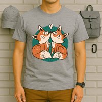 Foxes Kissing Cute T-Shirt
