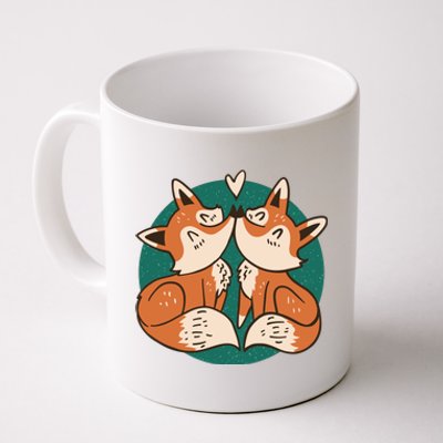 Foxes Kissing Cute Coffee Mug