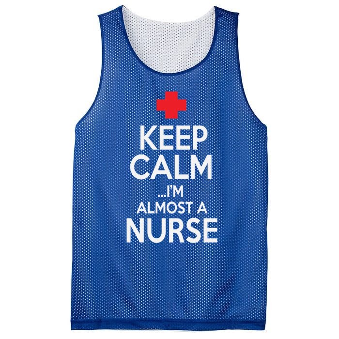 Funny Keep Calm Im Almost A Nurse Graduation Gift Mesh Reversible Basketball Jersey Tank