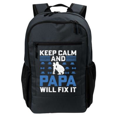 Funny Keep Calm Dad Slogan Funny Fathers Day Quote Daily Commute Backpack