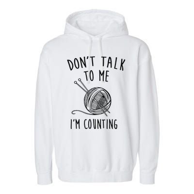 Funny Knitting Crochet Garment-Dyed Fleece Hoodie