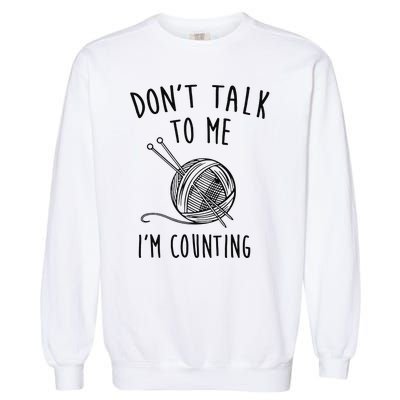 Funny Knitting Crochet Garment-Dyed Sweatshirt