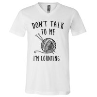 Funny Knitting Crochet V-Neck T-Shirt