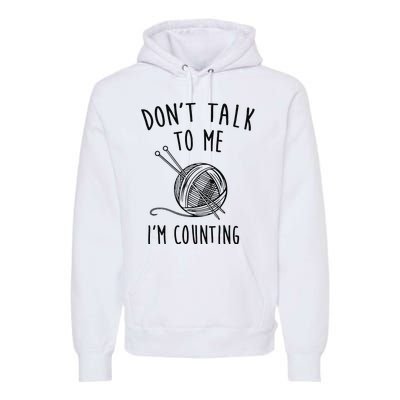 Funny Knitting Crochet Premium Hoodie