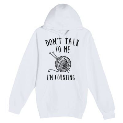 Funny Knitting Crochet Premium Pullover Hoodie