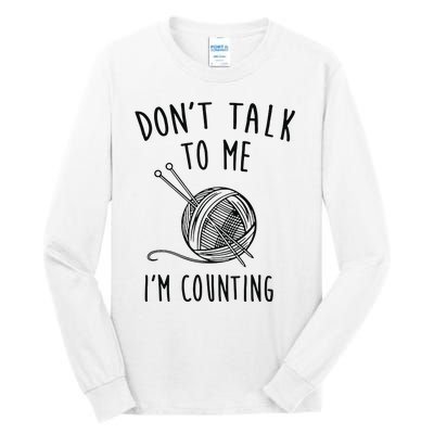 Funny Knitting Crochet Tall Long Sleeve T-Shirt