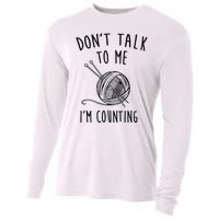 Funny Knitting Crochet Cooling Performance Long Sleeve Crew