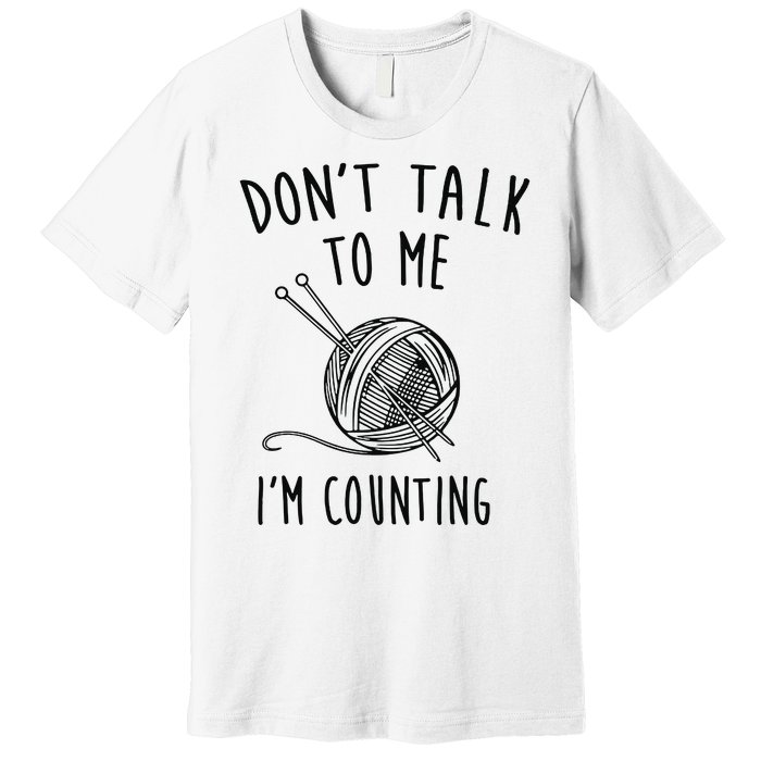 Funny Knitting Crochet Premium T-Shirt