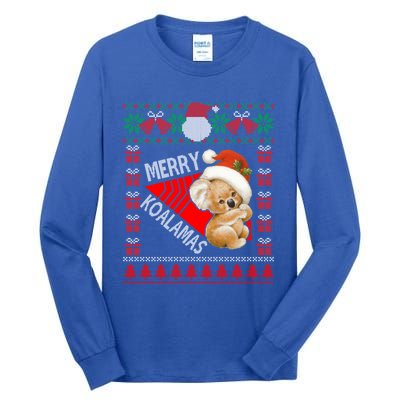 Funny Koala Christmas Lights Ugly Sweater Xmas Gift Tall Long Sleeve T-Shirt