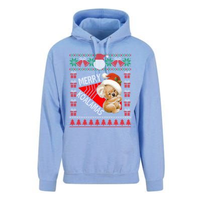 Funny Koala Christmas Lights Ugly Sweater Xmas Gift Unisex Surf Hoodie