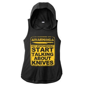 Funny Knife Collector Design Knife Lovers Butchers Ladies PosiCharge Tri-Blend Wicking Draft Hoodie Tank