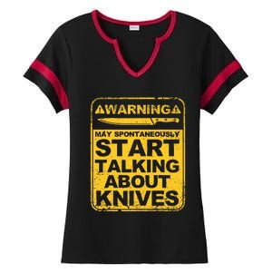 Funny Knife Collector Design Knife Lovers Butchers Ladies Halftime Notch Neck Tee