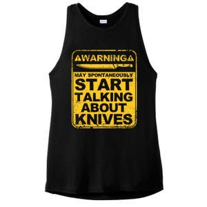 Funny Knife Collector Design Knife Lovers Butchers Ladies PosiCharge Tri-Blend Wicking Tank