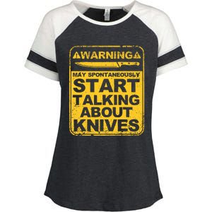 Funny Knife Collector Design Knife Lovers Butchers Enza Ladies Jersey Colorblock Tee