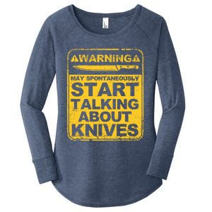 Funny Knife Collector Design Knife Lovers Butchers Women's Perfect Tri Tunic Long Sleeve Shirt