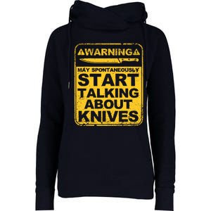 Funny Knife Collector Design Knife Lovers Butchers Womens Funnel Neck Pullover Hood