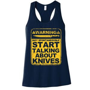 Funny Knife Collector Design Knife Lovers Butchers Women's Racerback Tank