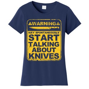 Funny Knife Collector Design Knife Lovers Butchers Women's T-Shirt