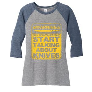 Funny Knife Collector Design Knife Lovers Butchers Women's Tri-Blend 3/4-Sleeve Raglan Shirt