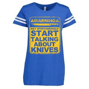 Funny Knife Collector Design Knife Lovers Butchers Enza Ladies Jersey Football T-Shirt