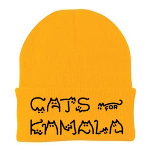 Funny Kamala Cat Typography Great Gift Knit Cap Winter Beanie