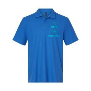 Funny Keep Calm And Whiskey Quote Whiskey Lover Adults Gift Softstyle Adult Sport Polo