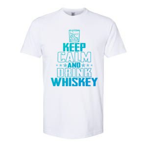 Funny Keep Calm And Whiskey Quote Whiskey Lover Adults Gift Softstyle CVC T-Shirt