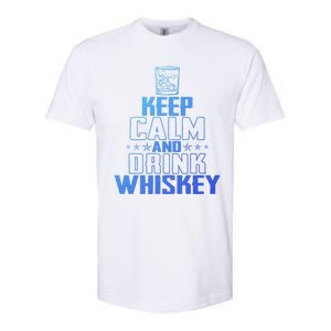 Funny Keep Calm And Whiskey Quote Whiskey Lover Adults Gift Softstyle CVC T-Shirt