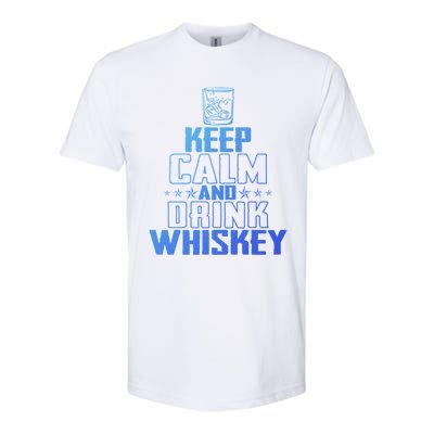 Funny Keep Calm And Whiskey Quote Whiskey Lover Adults Gift Softstyle® CVC T-Shirt