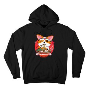 Funny Kawaii Corgi Ramen Cute Japanese Manga Anime Gift Dog Lovers Hoodie