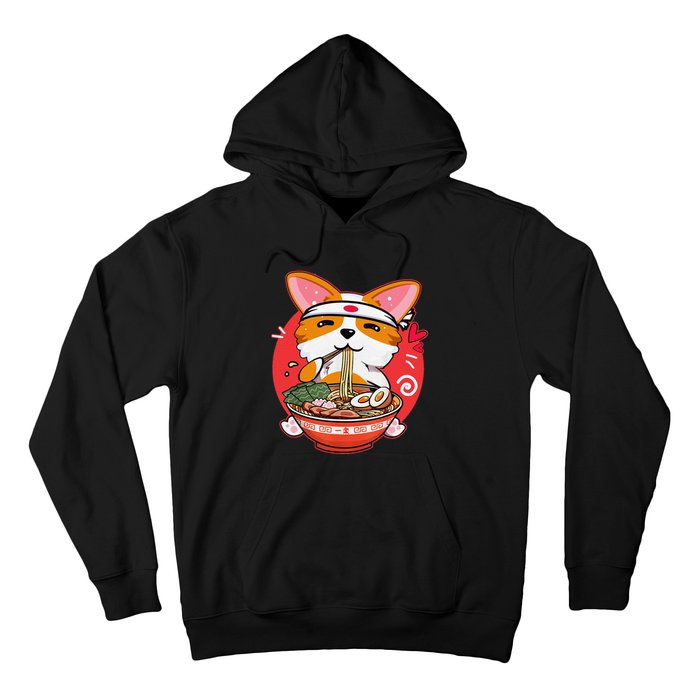 Funny Kawaii Corgi Ramen Cute Japanese Manga Anime Gift Dog Lovers Hoodie