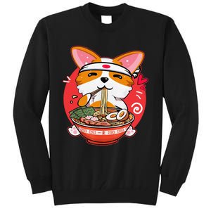 Funny Kawaii Corgi Ramen Cute Japanese Manga Anime Gift Dog Lovers Tall Sweatshirt