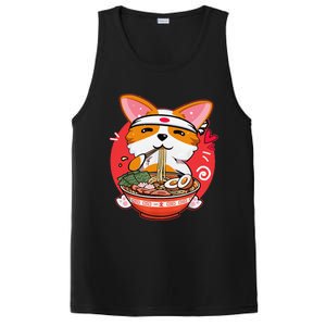 Funny Kawaii Corgi Ramen Cute Japanese Manga Anime Gift Dog Lovers PosiCharge Competitor Tank