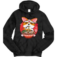 Funny Kawaii Corgi Ramen Cute Japanese Manga Anime Gift Dog Lovers Tie Dye Hoodie