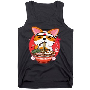 Funny Kawaii Corgi Ramen Cute Japanese Manga Anime Gift Dog Lovers Tank Top