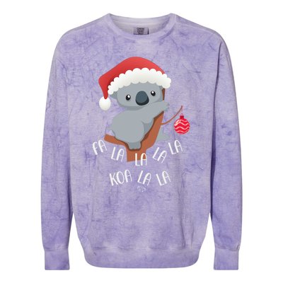 Falala Koalalala Cute Koala Bear Australian Christmas Gift Colorblast Crewneck Sweatshirt