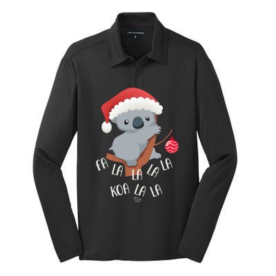 Falala Koalalala Cute Koala Bear Australian Christmas Gift Silk Touch Performance Long Sleeve Polo