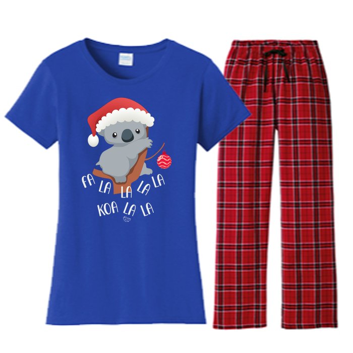 Falala Koalalala Cute Koala Bear Australian Christmas Gift Women's Flannel Pajama Set