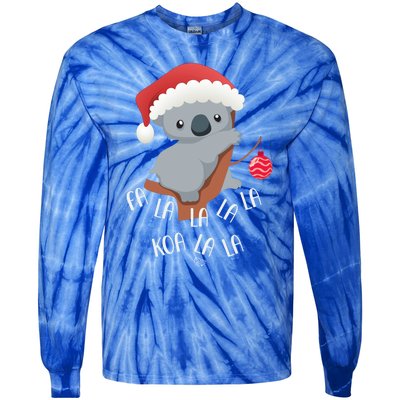 Falala Koalalala Cute Koala Bear Australian Christmas Gift Tie-Dye Long Sleeve Shirt